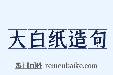 大白纸造句是什么意思的图片